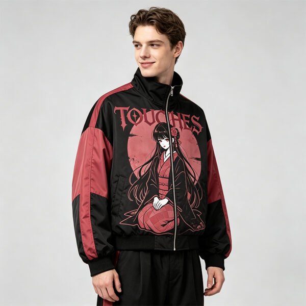 Custom Color-Block Graphic Zip Jacket - Style 1BC07D - product detail view 7 Custom Color-Block Graphic Zip Jacket - Style 1BC07D - product detail view 7