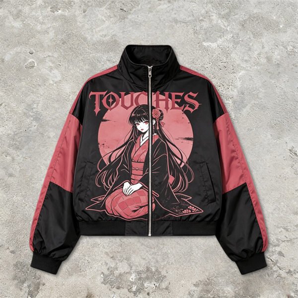Custom Color-Block Graphic Zip Jacket - Style 1BC07D - product detail view 10 Custom Color-Block Graphic Zip Jacket - Style 1BC07D - product detail view 10