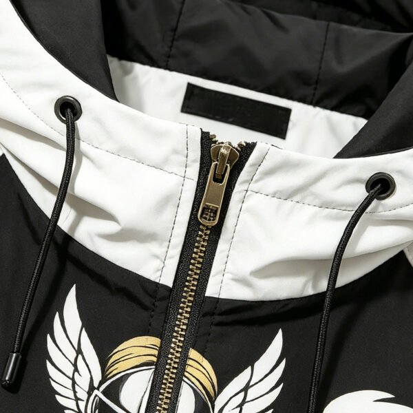 Custom Color-Blocked Hooded Streetwear Jacket - Style 105BB8 - product detail view 7