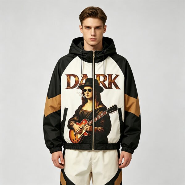 Custom Color-Block Graphic Hooded Jacket VWW-JK1801 - Style 18A57E - product detail view 8 Custom Color-Block Graphic Hooded Jacket VWW-JK1801 - Style 18A57E - product detail view 8
