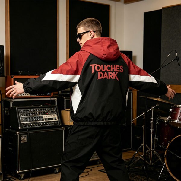 Custom Color-Block Hooded Graphic Jacket - Style 7C94DA - product detail view 6 Custom Color-Block Hooded Graphic Jacket - Style 7C94DA - product detail view 6