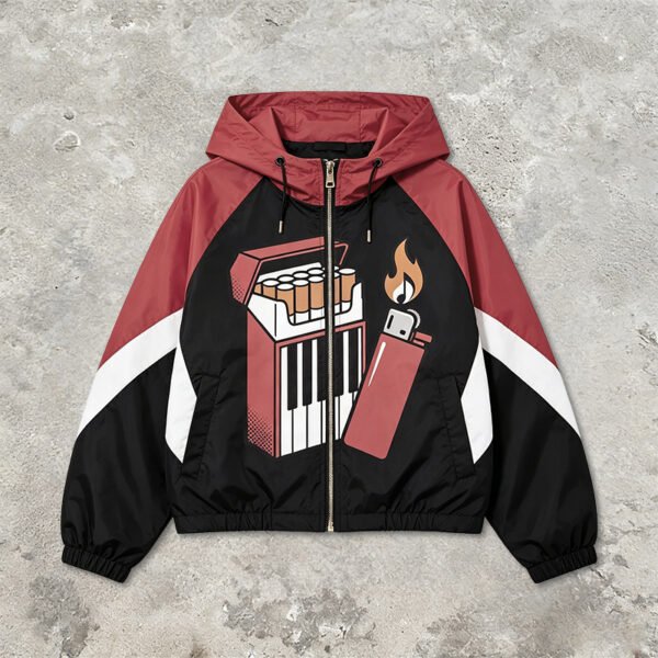 Custom Color-Block Hooded Graphic Jacket - Style 7C94DA - product detail view 10 Custom Color-Block Hooded Graphic Jacket - Style 7C94DA - product detail view 10