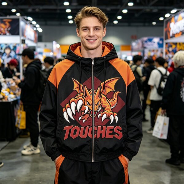 Custom Color-Block Graphic Hooded Jacket - Style 2D53E4 - product detail view 4