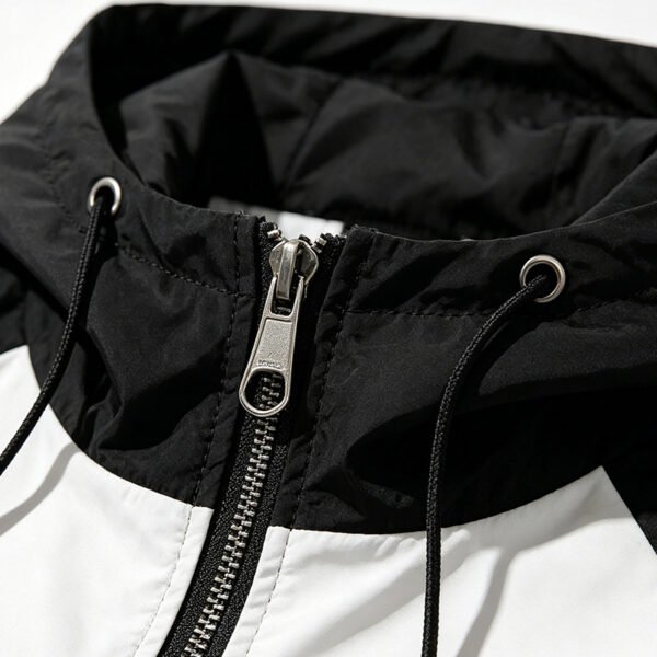 Custom Color-Block Hooded Street Jacket - Style 6AF8F3 - product detail view 4 Custom Color-Block Hooded Street Jacket - Style 6AF8F3 - product detail view 4