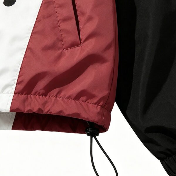 Custom Color-Block Hooded Street Jacket - Style 6AF8F3 - product detail view 6 Custom Color-Block Hooded Street Jacket - Style 6AF8F3 - product detail view 6