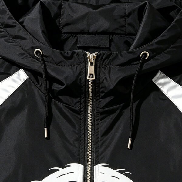 Custom Color-Block Hooded Track Jacket - Style C6FA70 - product detail view 6