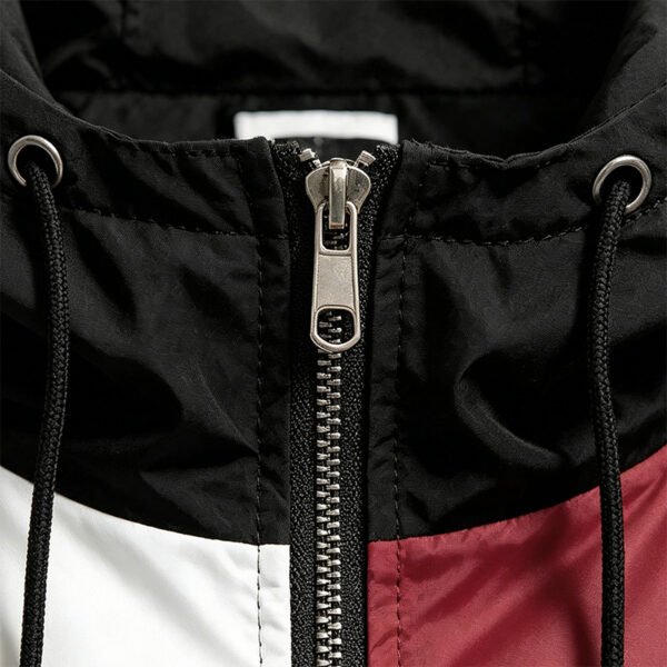 Custom Color-Block Hooded Graphic Zip Jacket - Style E67C7D - product detail view 3