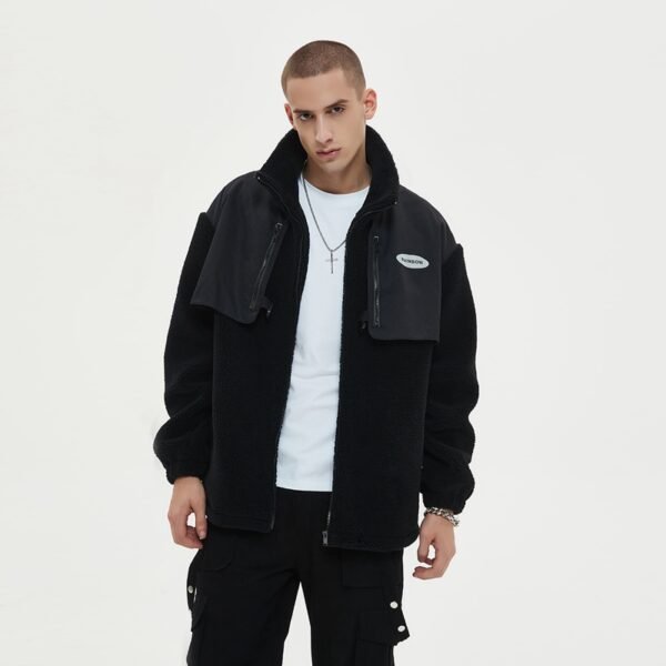 Custom Color-Block Hooded Zip Jacket | - Style 251019 - product detail view 6