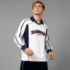 Custom Color Block Polo Sweatshirt | VW-D3A21E - Style D3A21E - product detail view 3
