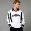 Custom Color Block Polo Sweatshirt | VW-D3A21E - Style D3A21E - product detail view 4