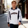 Custom Color Block Polo Sweatshirt | VW-D3A21E - Style D3A21E - product detail view 8