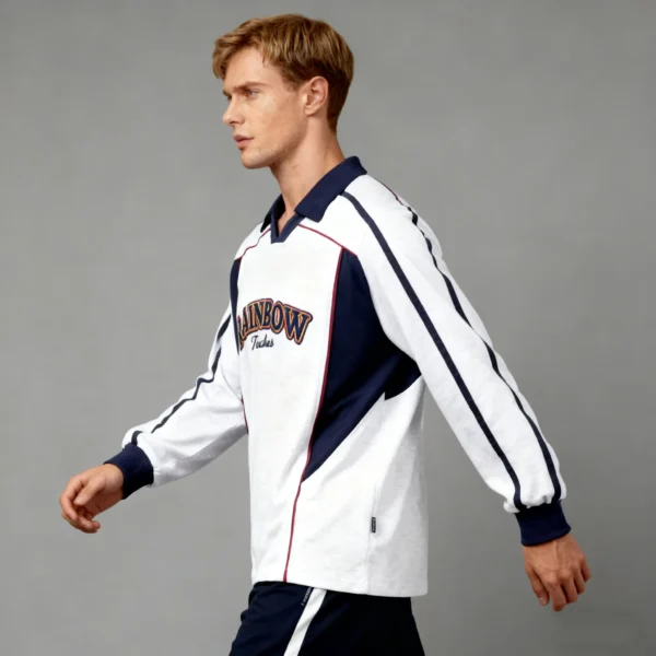 Custom Color Block Polo Sweatshirt | VW-D3A21E - Style D3A21E - product detail view 9