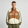 Custom Color-Block Quarter-Zip Jacket 8538791 - Style 17EB0F Men's color-block quarter-zip jacket with numbers 03 and 14