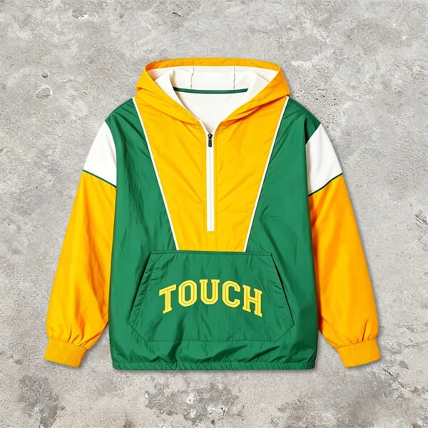 Custom Color-Block Quarter-Zip Hooded Windbreaker - Style 062555