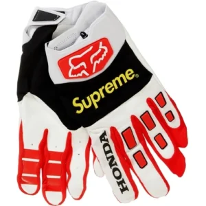 Custom Color-Block Motocross-Inspired Gloves - Style 76C68E