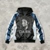 Custom Color-Block Rhinestone Hooded Jacket VWC-AFB5 - Style AFB51B - product detail view 10