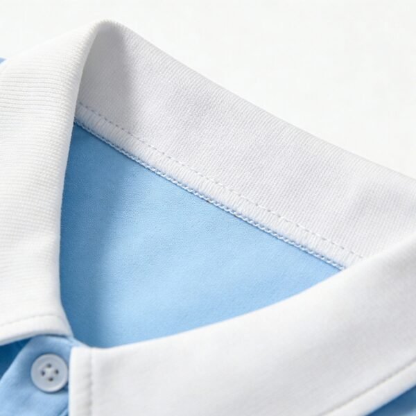 Custom Color-Block Screen Print Polo Shirt - Style CCBF9A - product detail view 7 Custom Color-Block Screen Print Polo Shirt - Style CCBF9A - product detail view 7