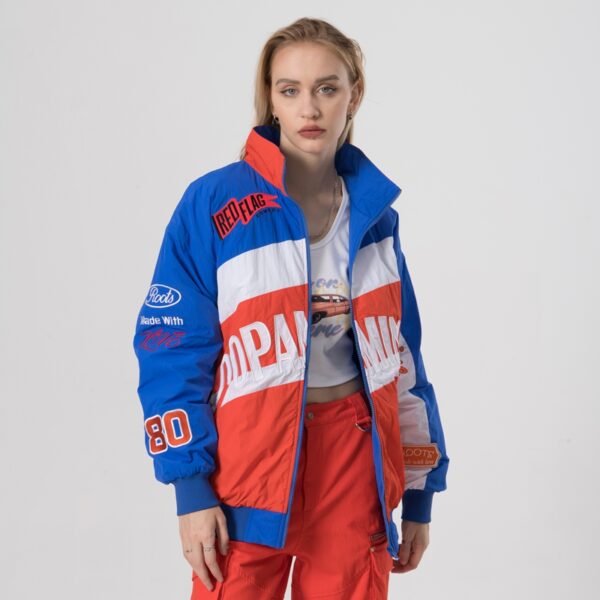 Custom Color-Block Stand Collar Jacket - Style C488CD - product detail view 4 Custom Color-Block Stand Collar Jacket - Style C488CD - product detail view 4