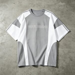 Custom Color-Block Panel Streetwear T-Shirt - Style 33FB77