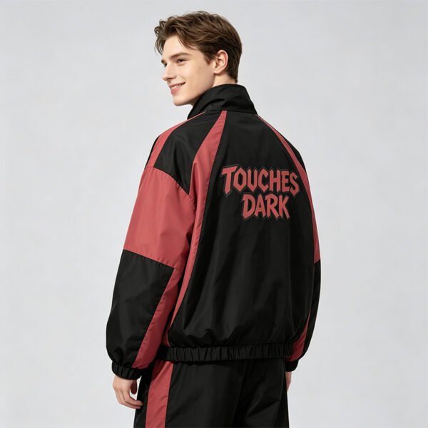 Custom Color Block Half-Zip Windbreaker Jacket - Style 793EA6 - product detail view 10 Custom Color Block Half-Zip Windbreaker Jacket - Style 793EA6 - product detail view 10