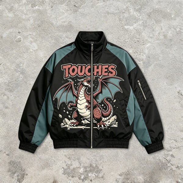 Custom Color Block Graphic Windbreaker Jacket - Style C4DC52 - product detail view 11 Custom Color Block Graphic Windbreaker Jacket - Style C4DC52 - product detail view 11