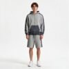 Custom Color-Blocked Zip Hoodie and Shorts Set - Style 73F4C9 - product detail view 2