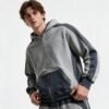 Custom Color-Blocked Zip Hoodie and Shorts Set - Style 73F4C9 - product detail view 3
