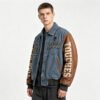 Custom Color-Blocked Varsity Jacket AA65EE - Style AA65EE - product detail view 2 Custom Color-Blocked Varsity Jacket AA65EE - Style AA65EE - product detail view 2
