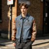 Custom Color-Blocked Varsity Jacket AA65EE - Style AA65EE - product detail view 3 Custom Color-Blocked Varsity Jacket AA65EE - Style AA65EE - product detail view 3