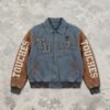 Custom Color-Blocked Varsity Jacket AA65EE - Style AA65EE - product detail view 4 Custom Color-Blocked Varsity Jacket AA65EE - Style AA65EE - product detail view 4