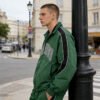 Custom Men's Color-Blocked Zip Track Jacket | - Style 672B52 - product detail view 2 Custom Men's Color-Blocked Zip Track Jacket | - Style 672B52 - product detail view 2