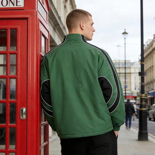 Custom Men's Color-Blocked Zip Track Jacket | - Style 672B52 - product detail view 3 Custom Men's Color-Blocked Zip Track Jacket | - Style 672B52 - product detail view 3