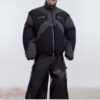 Custom Colorblock Short Puffer Jacket - Style 00D171 - product detail view 2 Custom Colorblock Short Puffer Jacket - Style 00D171 - product detail view 2