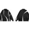 Custom Colorblocked Satin-Effect Moto Bomber Jacket - Style 19E6E6 - product detail view 6 Custom Colorblocked Satin-Effect Moto Bomber Jacket - Style 19E6E6 - product detail view 6