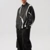 Custom Colorblocked Satin-Effect Moto Bomber Jacket - Style 19E6E6 - product detail view 8 Custom Colorblocked Satin-Effect Moto Bomber Jacket - Style 19E6E6 - product detail view 8