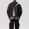 Custom Colorblocked Satin-Effect Moto Bomber Jacket - Style 19E6E6 - product detail view 10 Custom Colorblocked Satin-Effect Moto Bomber Jacket - Style 19E6E6 - product detail view 10