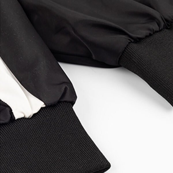 Custom Colorblocked Satin-Effect Moto Bomber Jacket - Style 19E6E6 - product detail view 14 Custom Colorblocked Satin-Effect Moto Bomber Jacket - Style 19E6E6 - product detail view 14