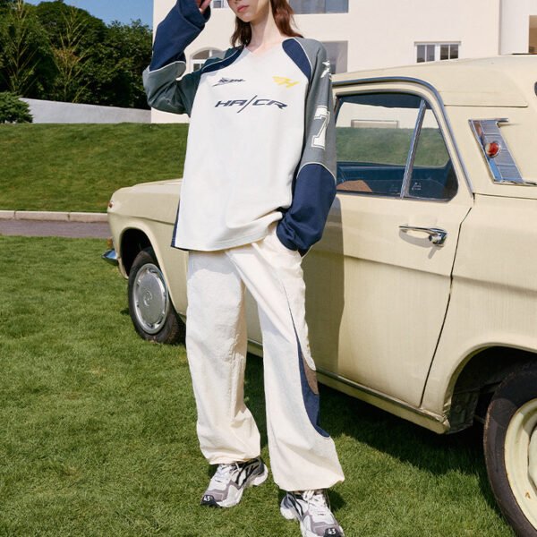 Custom Colourblock Long-Sleeve Streetwear Jersey - Style 048362 - product detail view 2