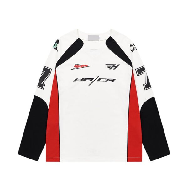 Custom Colourblock Long-Sleeve Streetwear Jersey - Style 048362 - product detail view 5