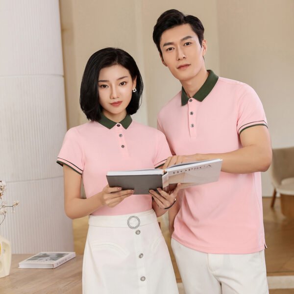 Custom Contrast Collar Slim-Fit Polo Shirt - A205 - Style 41D0D9 - product detail view 2 Custom Contrast Collar Slim-Fit Polo Shirt - A205 - Style 41D0D9 - product detail view 2