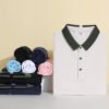 Custom Contrast Collar Slim-Fit Polo Shirt - A205 - Style 41D0D9 - product detail view 3 Custom Contrast Collar Slim-Fit Polo Shirt - A205 - Style 41D0D9 - product detail view 3