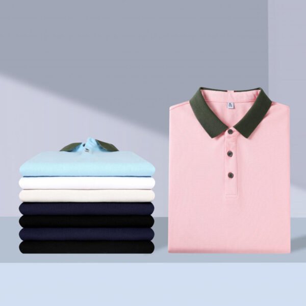 Custom Contrast Collar Slim-Fit Polo Shirt - A205 - Style 41D0D9 - product detail view 4 Custom Contrast Collar Slim-Fit Polo Shirt - A205 - Style 41D0D9 - product detail view 4