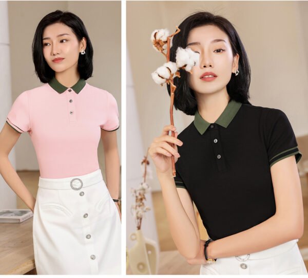 Custom Contrast Collar Slim-Fit Polo Shirt - A205 - Style 41D0D9 - product detail view 13 Custom Contrast Collar Slim-Fit Polo Shirt - A205 - Style 41D0D9 - product detail view 13