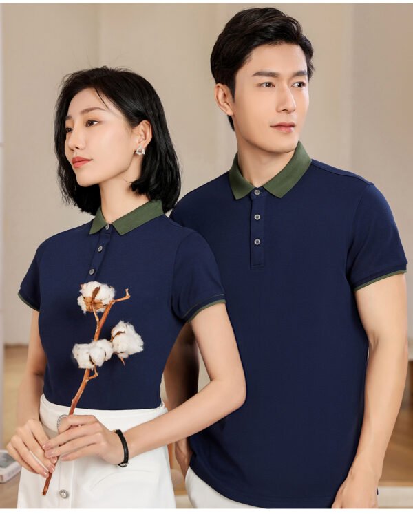 Custom Contrast Collar Slim-Fit Polo Shirt - A205 - Style 41D0D9 - product detail view 16 Custom Contrast Collar Slim-Fit Polo Shirt - A205 - Style 41D0D9 - product detail view 16