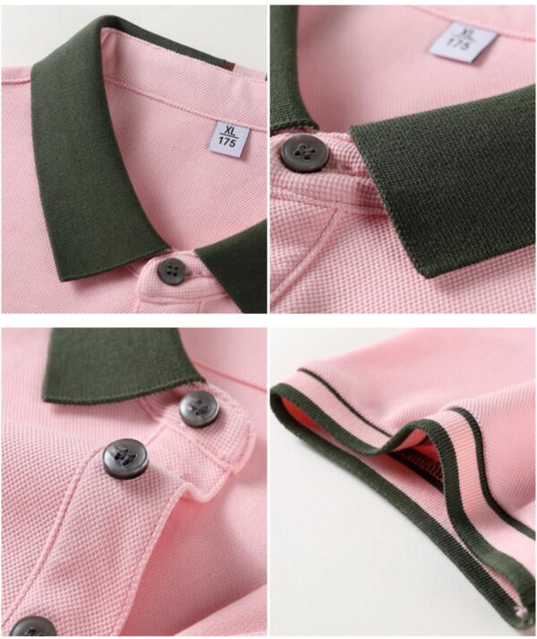 Custom Contrast Collar Slim-Fit Polo Shirt - A205 - Style 41D0D9 - product detail view 10 Custom Contrast Collar Slim-Fit Polo Shirt - A205 - Style 41D0D9 - product detail view 10