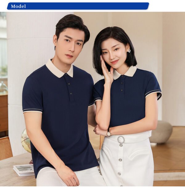 Custom Contrast Collar Slim-Fit Polo Shirt - A205 - Style 41D0D9 - product detail view 12 Custom Contrast Collar Slim-Fit Polo Shirt - A205 - Style 41D0D9 - product detail view 12