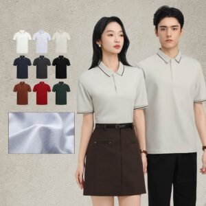Custom Mirrored Contrast-Collar Polo Shirt S8903 - Style 62A5DE