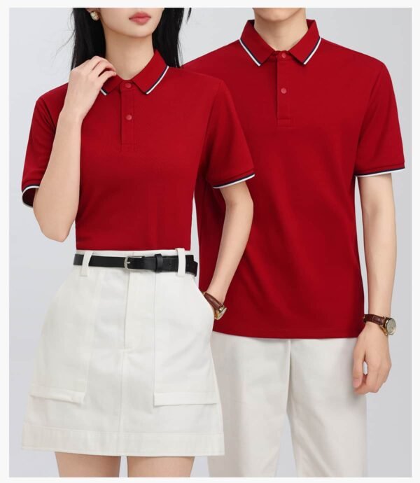 Custom Mirrored Contrast-Collar Polo Shirt S8903 - Style 62A5DE - product detail view 11 Custom Mirrored Contrast-Collar Polo Shirt S8903 - Style 62A5DE - product detail view 11