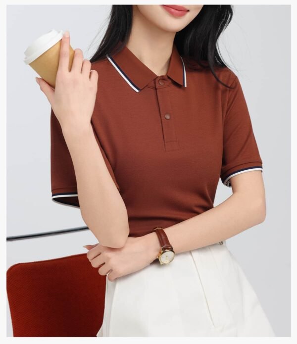Custom Mirrored Contrast-Collar Polo Shirt S8903 - Style 62A5DE - product detail view 13 Custom Mirrored Contrast-Collar Polo Shirt S8903 - Style 62A5DE - product detail view 13