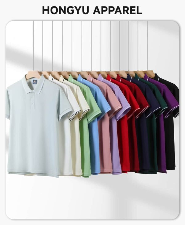 Custom Contrast Collar 220 GSM Polo Shirt S9201 - Style 8ADEB1 - product detail view 3 Custom Contrast Collar 220 GSM Polo Shirt S9201 - Style 8ADEB1 - product detail view 3